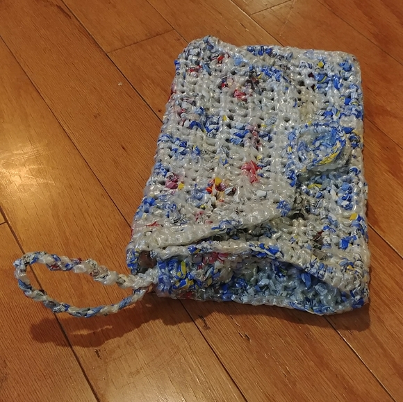 VINTAGE Tramp Art, crochet clutch - Picture 3 of 3